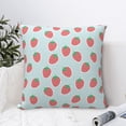 thumbnail image 4 of Pofeuu Hand Drawn Strawberry Print Double-sided plush pillowcase Square Throw Pillow Covers Pillows Cover for Living Room Bedroom Sofa Couch Cushion Cover（No pillow core）-20"x20", 4 of 7