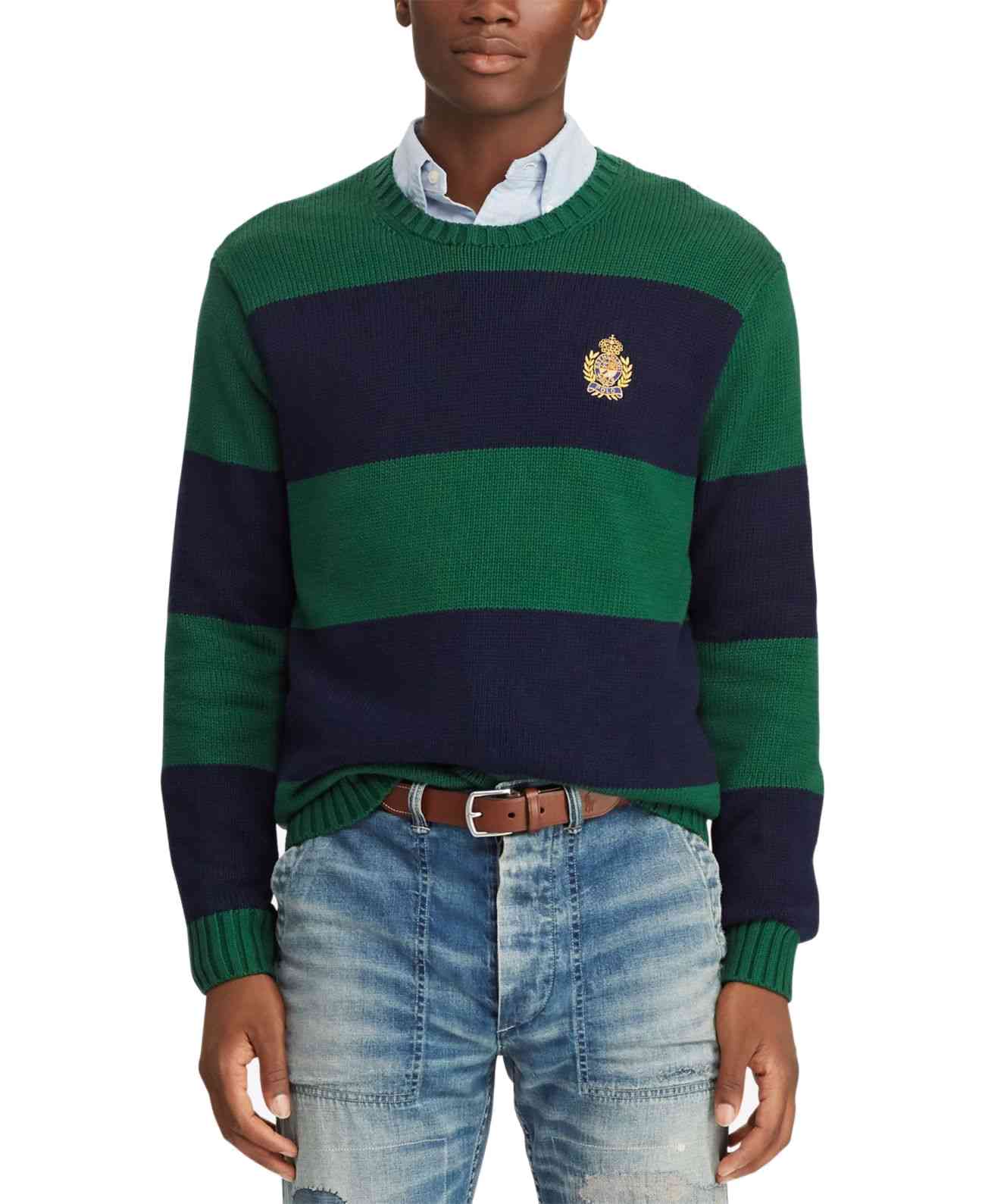 green striped sweater
