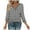 Gray, variant on 3/4 Sleeve T-Shirts for Women Polka Dots Printed Casual V Neck Tee T-shirts Fall Spring Going Out Tops Loose Fit (S, Blue)