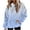 Blue 01, variant on Womens Shaggy Sherpa Hoodie with Pocket Flannel Hooded Pullover Sweatshirt Gradient Color Trendy Winter Tops (XL, Blue 01)