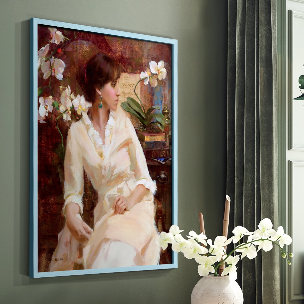Fiori Di Aria Portrait in Paper Solid Wood 8 x 10 Framed Print
