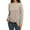 Khaki, variant on Women's T-Shirts Long Sleeve Womens Fall Tops Loose Cotton Blend Wearing Daily Cute Tee Shirts Green 2XL