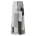 thumbnail image 6 of Modern Art Beige Gray Black Geometric Women's Casual Wide Leg Pants Comfort Pockets Elastic Waist Loose Fit Pants, 6 of 7