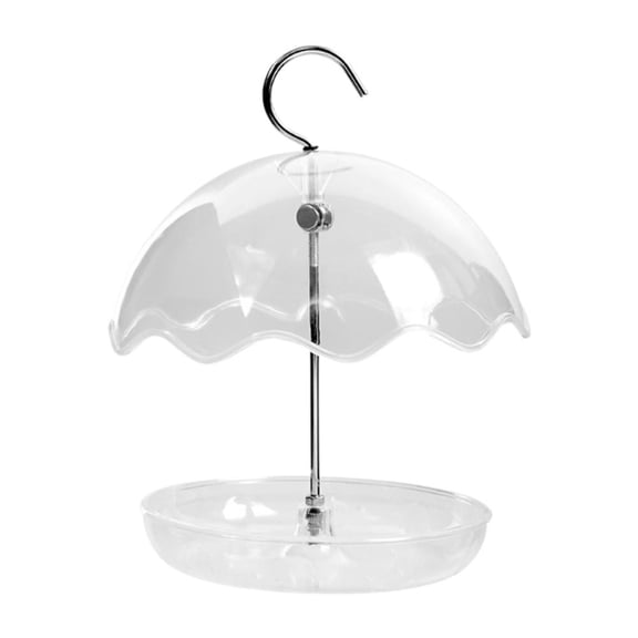 Adjustable Platform Bird Feeder for Outdoors Hanging – Metal Tray Bird Feeder with Dome Top for All-Weather Protection, Ideal for Wild Birds & Backyard Viewing