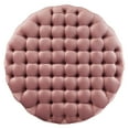 thumbnail image 3 of Modway Amour Tufted Button Large Round Performance Velvet Ottoman in Dusty Rose, 3 of 6