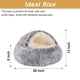 thumbnail image 5 of Cama para perros con capucha y nido lavable para perros o gatos pequeños, color gris, 5 of 7
