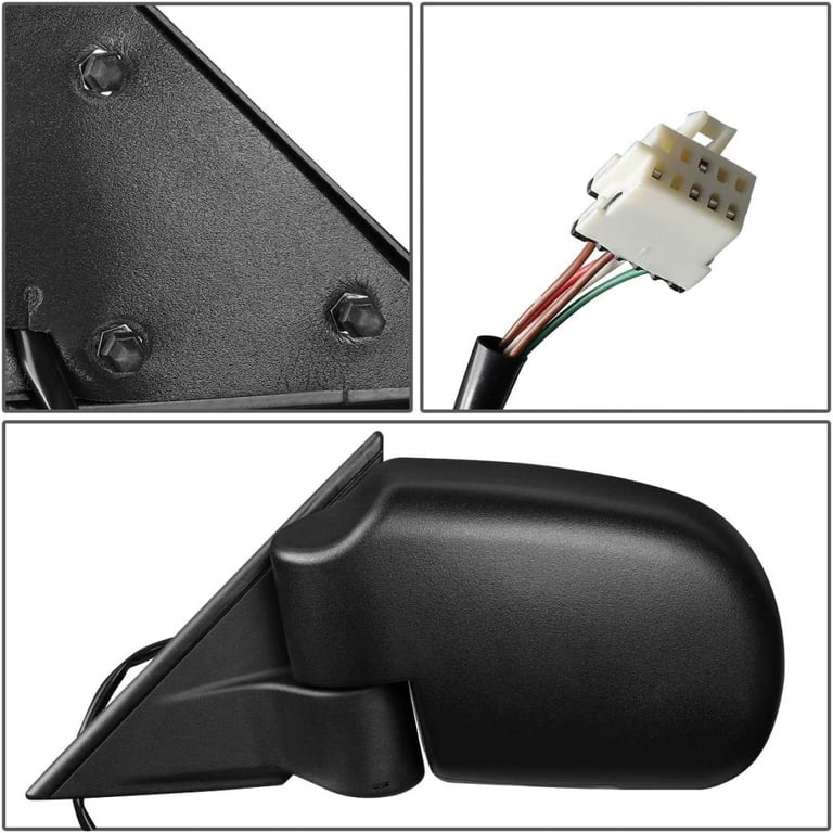 For Chevy Blazer 1999 00 01 02 03 04 2005 Door Mirror Driver Side | Power | Heated | Textured | RPO-DD0/RPO-DK2 | Standard/Extended/Crew Cab | Replacement For 15105941 | GM1320192