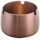 thumbnail image 1 of 1 paquete de cenicero anticaída redondo de acero inoxidable, cenicero resistente al calor de alta temperatura, caja de almacenamiento de ceniza para escritorio de oficina (oro rosa Feliz Sencillez, 1 of 4