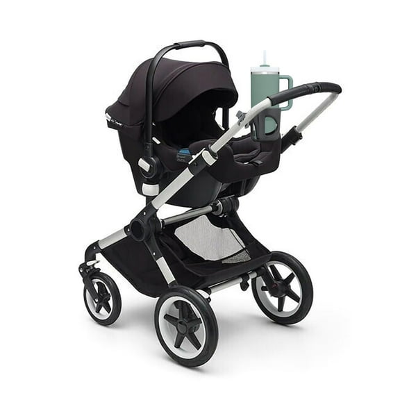New Cup Holder Compatible with Bugaboo. A Solid Super Secure Fit. 360 Degrees Rotatable. Anti-Shake Spill Resistant. (Black)
