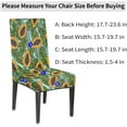 thumbnail image 4 of Summer Papaya Leaves Dining Room Chair Covers Set of 4 Washable Kitchen Parsons Seat Protector Removable Dining Chair Slipcovers Decorative Stretch Dining Chair Covers for Home Party Hotel, 4 of 6