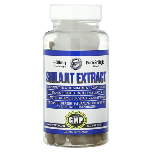 Hi Tech Pharmaceuticals Shilajit Extract, 400 mg, 60 Veggie Capsules