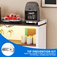 thumbnail image 3 of DEXTRUS Home Bar Cabinet with Wine Storage & LED Lights, Bar Table with Power Outlets & Glass Rack, White, 3 of 8