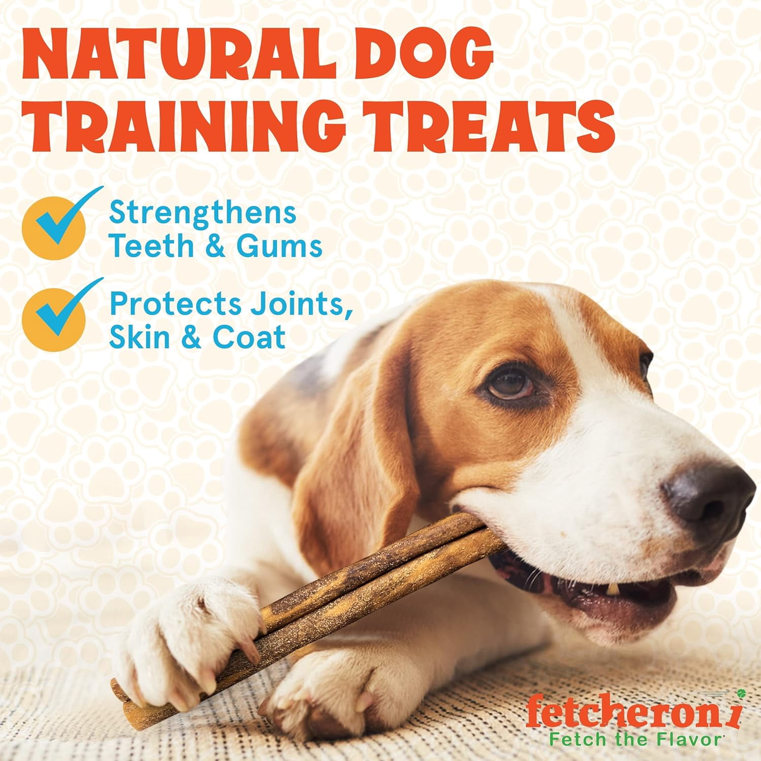 FETCHERONI Dog Chews Long Lasting Bully Stick and Rawhide Alternative. Healthy Beef Collagen Sticks for Dogs. 6 inch Tasty Dog Treat that Your Dog Will Love. (20 Pack)