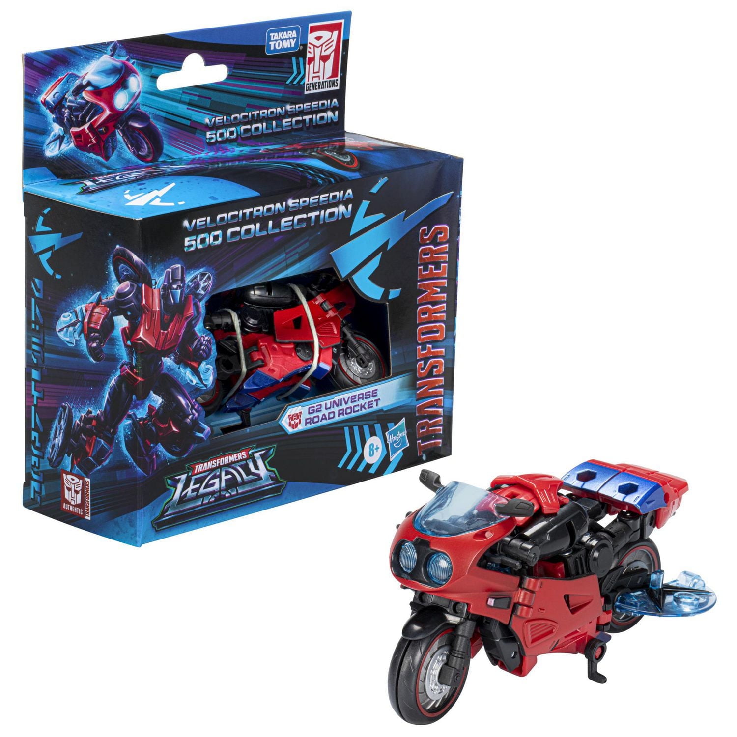 Transformers Toys Generations Legacy Velocitron Speedia 500 Collection Deluxe G2 Universe Road Rocket, Age 8 and Up, 5.5-inch