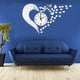 thumbnail image 2 of Reloj de pared 3D con superficie de espejo acrílico, adhesivo decorativo para sala de estar Plata, 2 of 9
