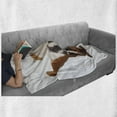 thumbnail image 6 of Boxer Dog Soft Flannel Fleece Throw Blanket, Funny Playful Puppy Lying on His Back Resting His Paws, Cozy Plush for Indoor and Outdoor Use, 70" x 90", Pale Caramel Dark Brown, by Ambesonne, 6 of 6