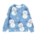 thumbnail image 4 of Sweat à Capuche Danse pour Petites Filles Taille 5 Chandails en Molleton pour Adolescentes Taille 3 Ans Mode Enfants Noël Mignon Imprimé Col Rond Sans Capuche Manches Longues Chandail en Molleton Bleu 5-6 Ans, 4 of 4