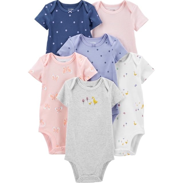 Camisa tipo body Simple Joys de Carter's para niñas de 3 a 6 meses