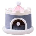 thumbnail image 2 of Cama para gatos, casa para gatos, nido para jugar, cálido, suministros para mascotas, multifuncional, única, cómoda, cueva para gatitos, casa para Gris M 45x45x45cm, 2 of 8
