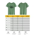 thumbnail image 2 of QAFOPEH Women Daisy Print Round Neck Short Sleeve Pullover T-Shirt, 2 of 3