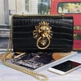 thumbnail image 2 of Bolsos y carteras de lujo negros para mujer, bolso bandolera de piel de cocodrilo a cuadros, bolso cruzado para mujer, marca de viaje, novedad de 2024, 2 of 5