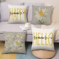 thumbnail image 3 of 1PC Pillow Cover 18x18 Inch, Watercolor Daisy Throw Pillow Covers, Hello Sunshine Summer Outdoor Decor Cushion Case Decoration for Home Couch Chair Sofa, 3 of 6