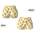 thumbnail image 3 of Sigee Qutumn Tree Print Women's High Waist Workout Shorts - Squat Proof, Tummy Control, Yoga and Gym Activewear-, 3 of 9