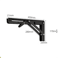 thumbnail image 2 of Professional folding console heavy-duty triangular stainless steel bracket, 2 of 7