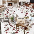 thumbnail image 5 of Red Roses Area Rug 5x7 FT, Non Slip Bedroom Throw Carpet, Spring Floral Summer Botanical Weeping Washable Soft Floor Carpet Non-Shedding Rug for Dining Room Bedside Classroom Desk, 5 of 9
