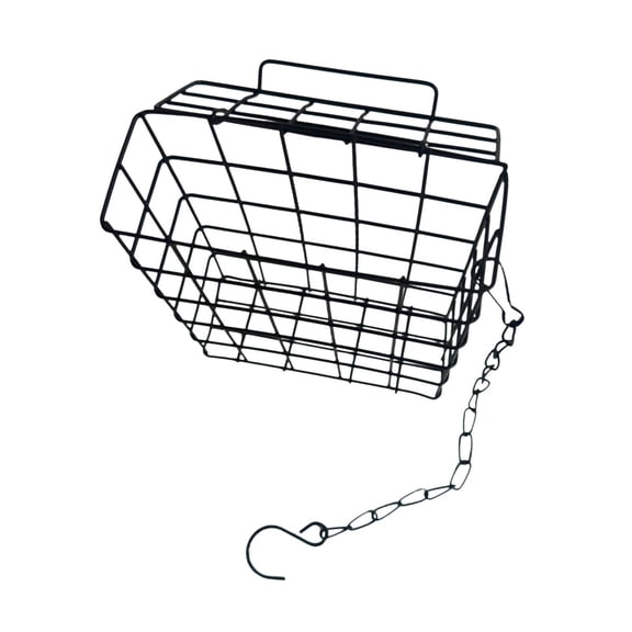 QSTDGVPW Outdoor Bird Feeder Cage Hanger Iron Suet Cake Basket for Patio Garden Deck Tree
