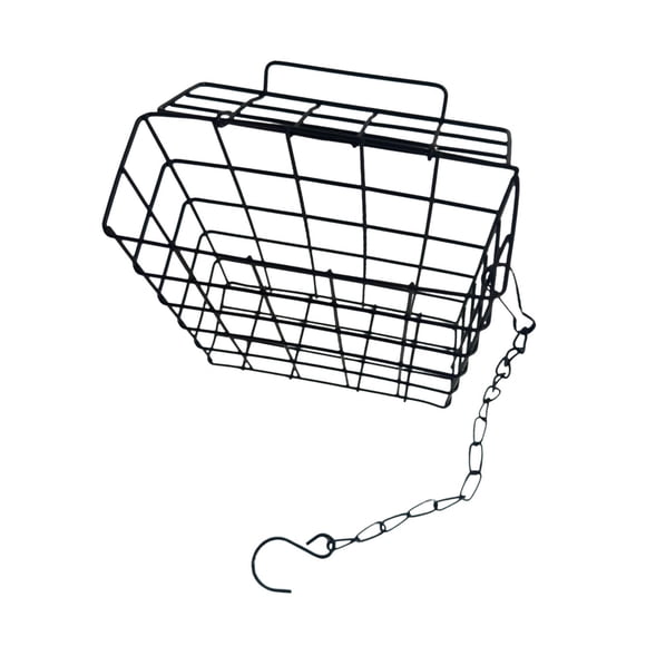 Comedero para pájaros de sebo para colgar en exteriores, jaula de sebo resistente, de metal, resistente a intemperie, portátil para jardín al