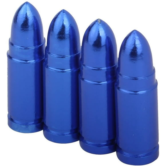 Bouchons de Tige de Valve Bullet Valve, Lot de 4, Bleu