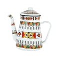 thumbnail image 1 of Cafetera Esmaltada, Hervidor de Agua Caliente Floral con Asa, Hervidor de Café para Acampar, Hervidor de Té de Agua Caliente para El Hogar, Cocina de 15L, 1 of 8
