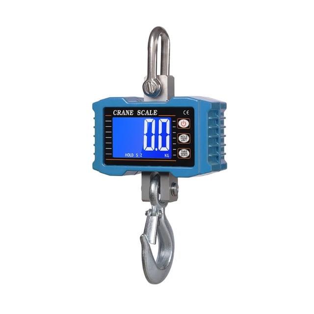 Balance Numérique Suspendue 1000kg/ 2204lbs Balance Grue Robuste Rétroéclairage LCD Unité de Balance Industrielle pour Chantier, Portable