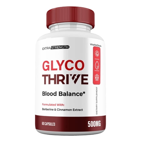 Glyco Thrive Balance Capsules, All Natural Premium Ingredients, Glyco Thrive Glycogen Balance Maximum Strength Blood Pills Berberine Supplement (1 Pack)