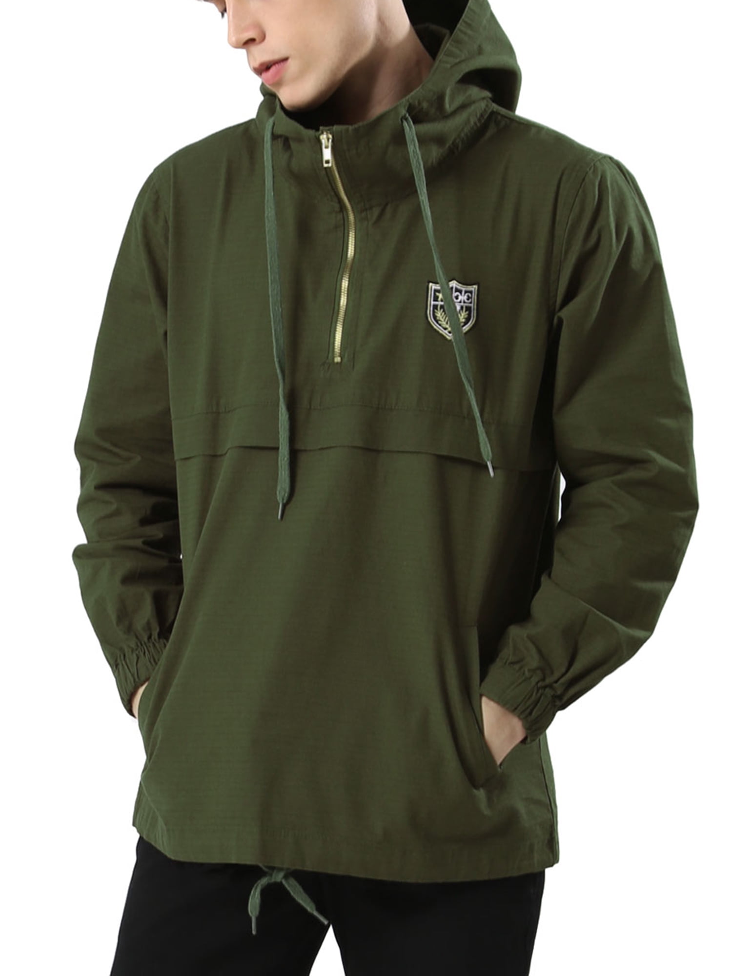 Lars Amadeus Men's Windbreaker Half Zip 