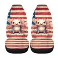 thumbnail image 5 of Xoenoiee Vintage American Flag Axolotl Print Car Seat Covers Full Set Auto Seats Protector Cover Vehicle Accessories Front and Rear Seat Cover Universal Fit Most Car SUV Vans, 5 of 7