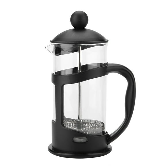 Cafetera portátil de acero inoxidable y vidrio, prensa francesa, para el hogar, la oficina, té y café (350 ml)