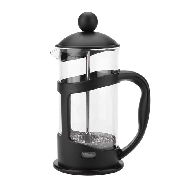 Cafetera portátil de acero inoxidable y vidrio, prensa francesa, para el hogar, la oficina, té y café (350 ml)