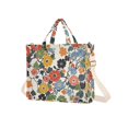 thumbnail image 7 of FORMRS Womens Corduroy Tote Bag Crossbody Shoulder Handbag with Pocket, Black Flowers Pattern, 7 of 7