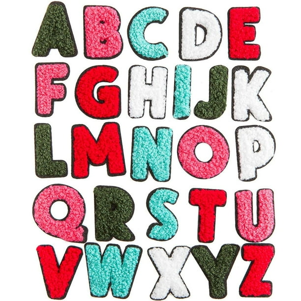 Iron On Alphabet Letter Patches A Z 52 Count Walmart Com Walmart Com