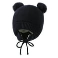 thumbnail image 4 of Baby Crochet Hat and Glove Set Infant Cute Bear Ear Beanie Toddler Boys Girls Earflap Hats for Fall Winter Warm Cap and Glove, 4 of 5