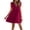 Red, variant on Spring Dress Women Elegant Backless Mid Length Court Lady's Dress Dresses Facecloth Velvet Smooth Party Prom Dress Womens Sundress (Black,L)