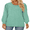 Cyan Green, variant on Plus Size Tunic Tops for Women Casual Cute Oversized Tees Chic Long Sleeve Shirts Dark Gray XL