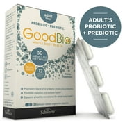 GoodBio Probiotics + Prebiotics for Adults - Digestive & Immune Support - Promotes Healthy Gut Flora with Inulin by BioSchwartz  30 Count