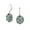Blue-Turquoise, variant on Womens Style Multi Color Round Lapis Turquoise Drop Earrings Silver