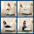 thumbnail image 5 of IDEALHOUSE Beige Sofa Bed, 51 Inch Small Loveseat, Teddy Fabric Mini Couch, Chaise Lounge Option, Versatile, Tool-Free Assembly, for Bedroom, 5 of 8