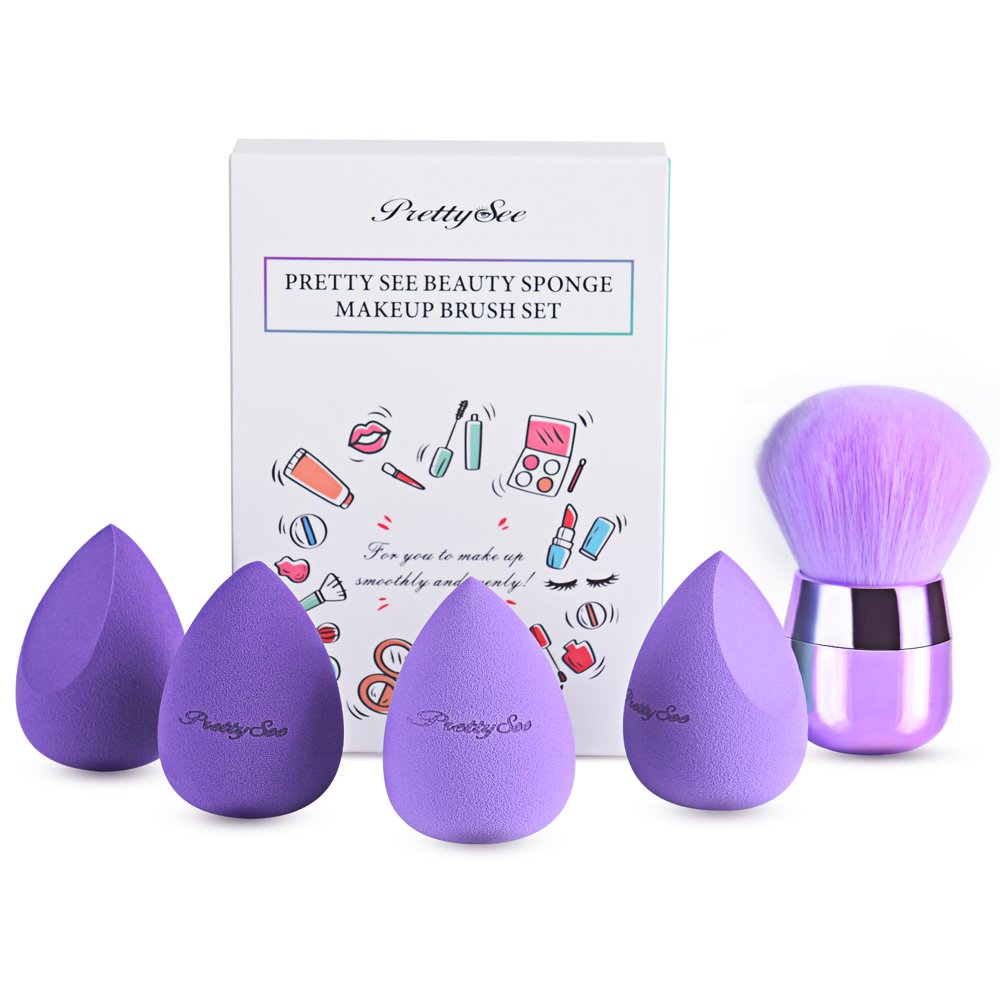 PRETTY SEE 5 Pcs Makeup Blender Sponges Beauty Sponge Puff Makeup