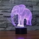 thumbnail image 3 of Elefante Luz De Noche Para Niños Ilusión Óptica 3D Elefante Luz 7 Cambio De Color Lámpara De Noche Con Interruptor Táctil Lámpara De Noche Regalos De Cumpleaños matsuzay HA025323-01, 3 of 7