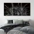 thumbnail image 2 of PixonSign Canvas Print Wall Art Set Silver Cactus Plant Rises Floral Wilderness Photography Realism Southwest Group Dramatic Grey Dark Black and White for Living Room, Bedroom, Office - 24"x36"x3, 2 of 5